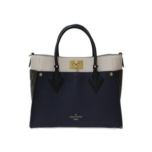 LOUIS VUITTON On My Side Calf Leather Monogram Marine Handbag Shoulder Bag Strap